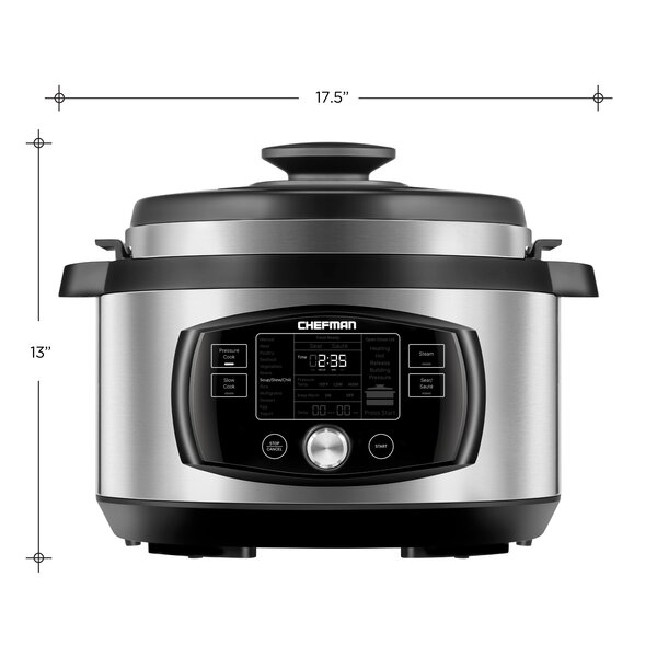 Chefman Multi-Function Oval Pressure Cooker 8 Quart Extra Large